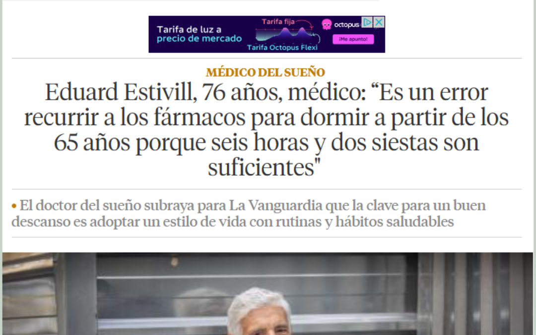 El doctor del sueño subraya para La Vanguardia que la clave para un buen descanso es adoptar un estilo de vida con rutinas y hábitos saludables