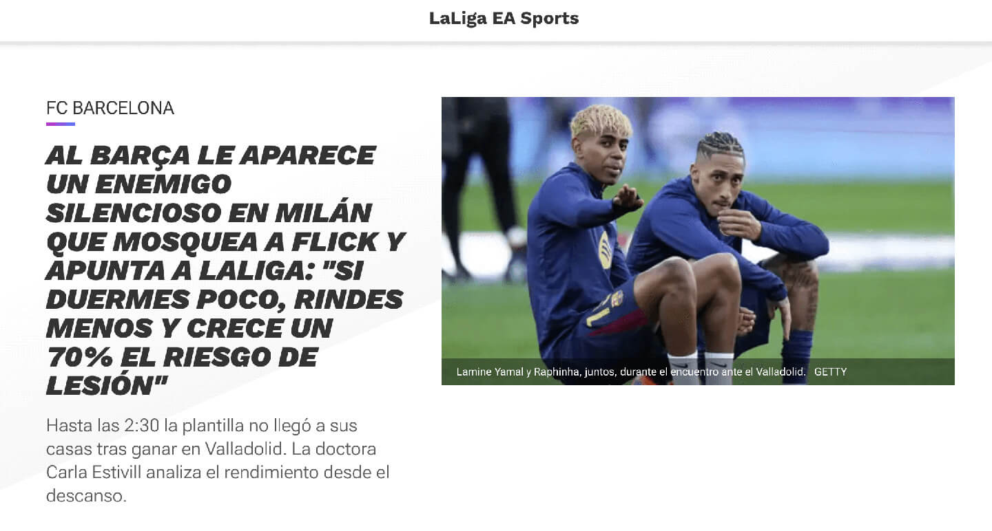 clinica-sueno-estivill-barca-rendimiento-deportivo Portada de la noticia en revelo