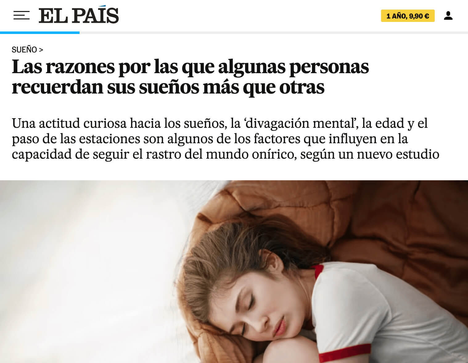 clinica-sueno-estivill-porque-recordamos-los-suenos Noticia en el País sobre porque recordamos los sueños
