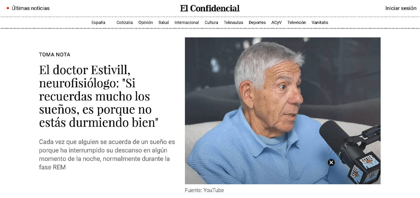 clinica-sueno-estivill-recordar-suenos Entrevista en el Confidencial a Eduard Estivill sobre porque recordamos los sueños