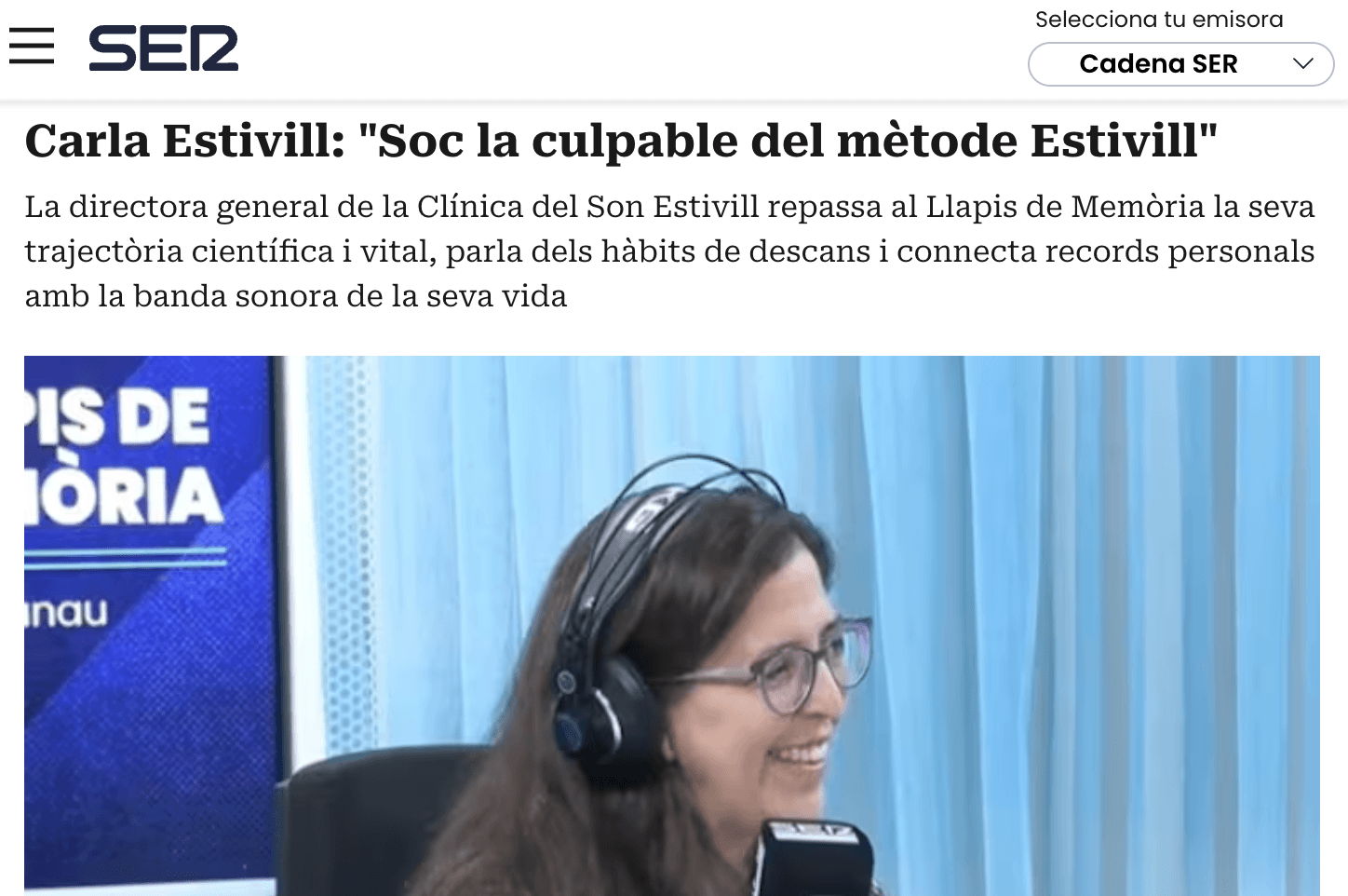Carla Estivill en la Ser