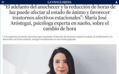 María José Aróstegui en La Vanguardia: cómo afecta el cambio de hora al sueño y al estado de ánimo