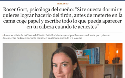 Roser Gort en La Vanguardia: cómo desconectar la mente antes de dormir