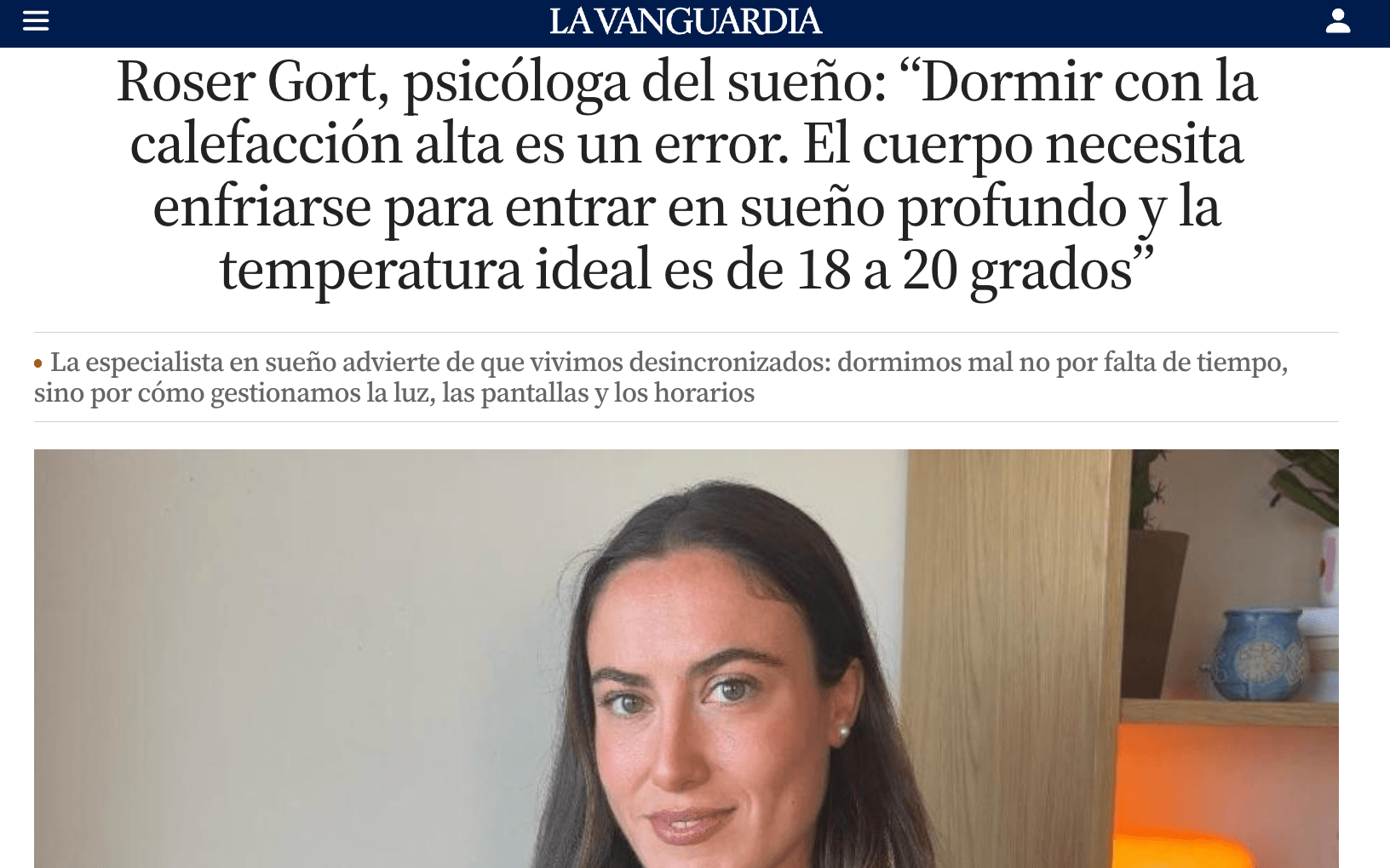 Roser Gort, psicóloga y especialista en sueño y tratamientos para el insomnio